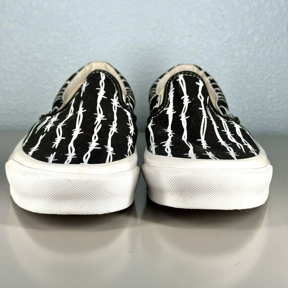 VANS Og Classic Slip-on Lx Barbed Wire Sneakers Black Mens Size 9 Women’s 10.5 - Picture 2 of 13